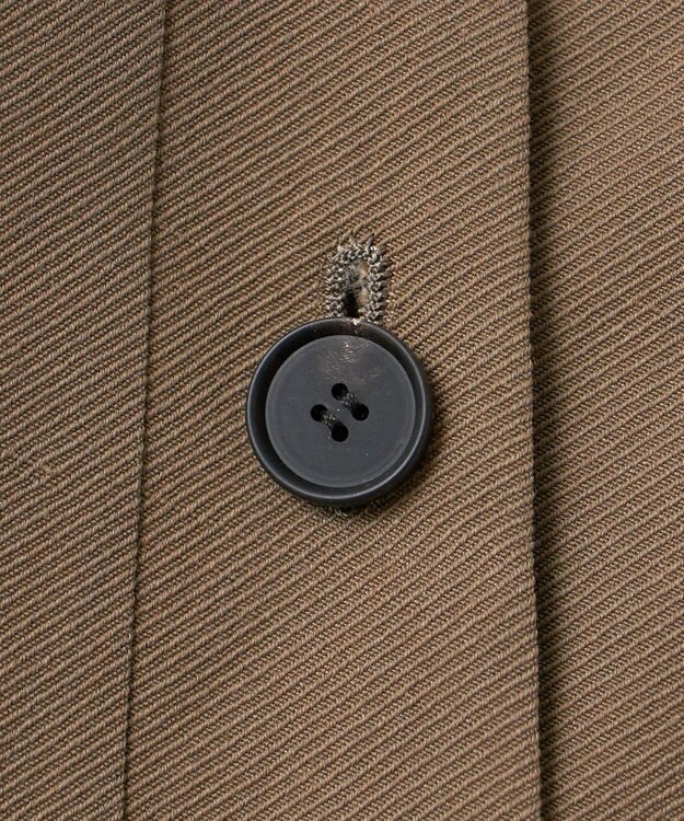 23区 【エステータ】ウールリネン アシンメトリーボタン ベスト カーキ系