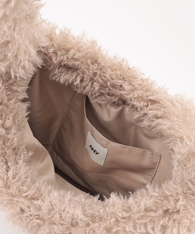 ANY 2WAYファーワンショルダーバッグ ベージュ