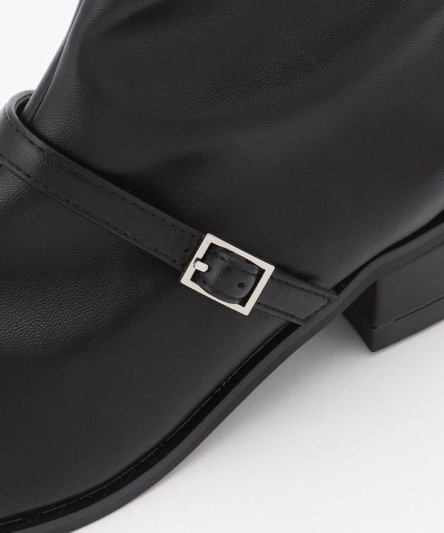 ICB ストレッチベルトショートブーツ ブラック系