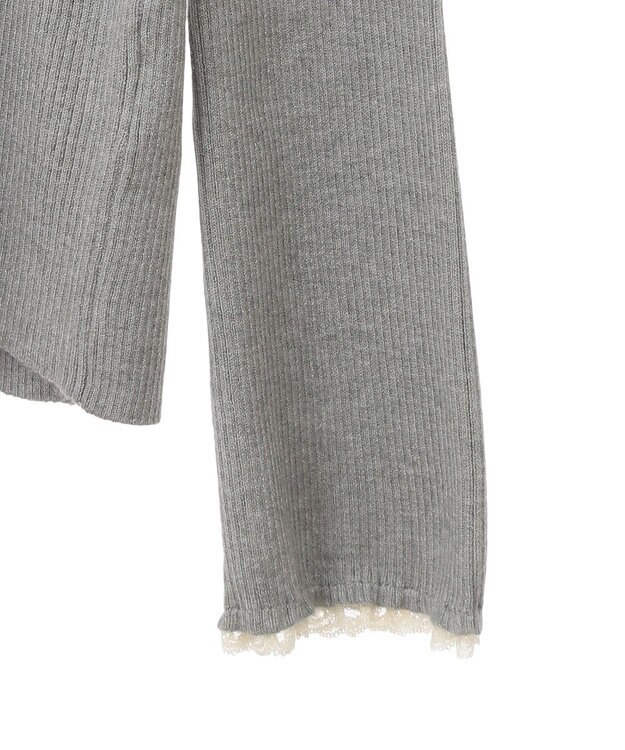 earth music&ecology ナローケーブルプルオーバー Gray Mixture