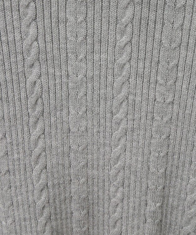 earth music&ecology ナローケーブルプルオーバー Gray Mixture