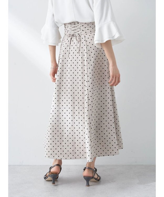 earth music&ecology バックレースアップスカート Dot