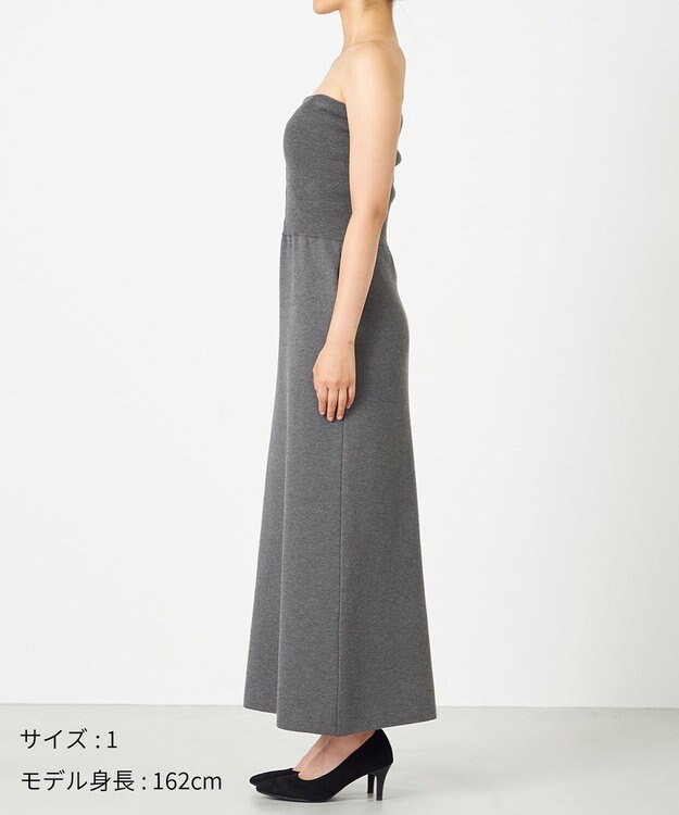 NAVE 【ReNAVE・洗える】スムースニット マルチWAYワンピース グレー系