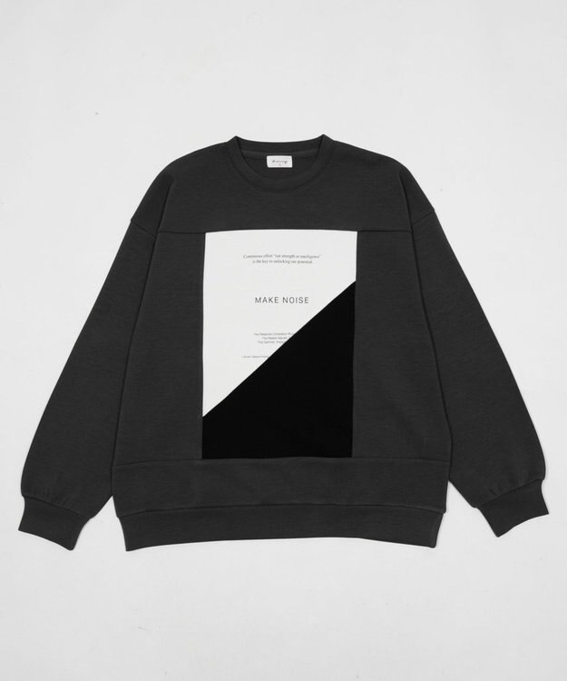 WEGO カラーパネルプルオーバー ブラック中濃色