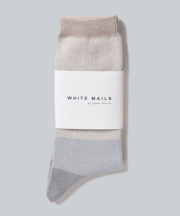 WHITE MAILS 【UNISEX】PAPER COLOR BLOCK SOCKS ソックス ライトグレー
