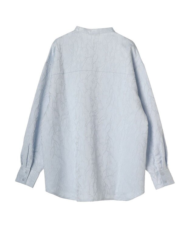 earth music&ecology フラワージャガードシャツ Sax