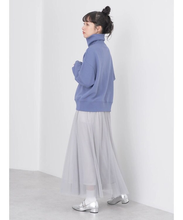 earth music&ecology ハーフＺＩＰスウェット Blue