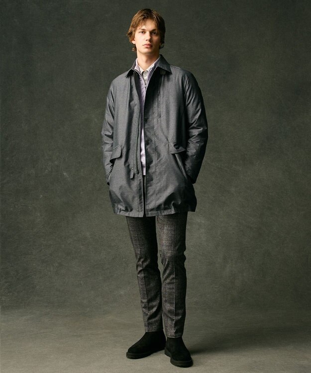 JOSEPH ABBOUD 【ストレッチ/ウエストも伸びる】ウールライクフランネルジャージーパンツ ブラック系4