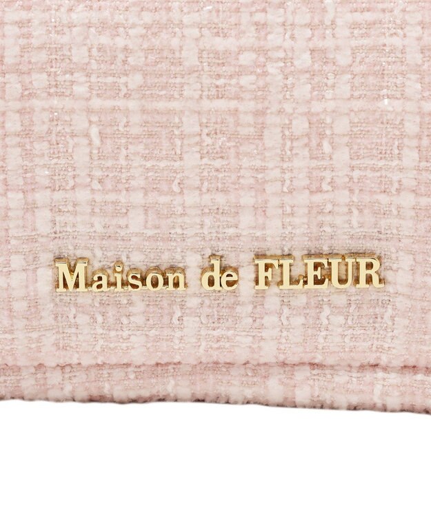 Maison de FLEUR ツイードボリュームリボントートバッグ Pink