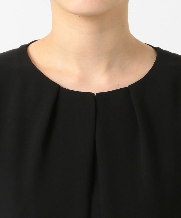 組曲 NOIR 【洗える】ウォッシャブルストレッチバーズアイ　ジャケット＋ワンピース ブラック系