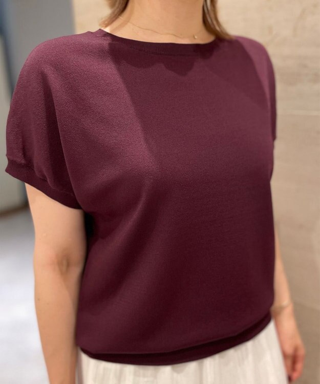 UNFILO L 【新色追加！/UVケア/接触冷感/抗菌防臭】スゴ機能 コンパクトニットＴ バーガンディ系