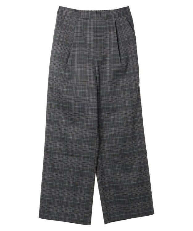 earth music&ecology チェックストレートパンツ Check Gray