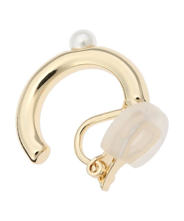 Green Parks ｅｖｅｒｙ　ｗａｌｋ．パール×アクリルイヤカフクリップ Gold
