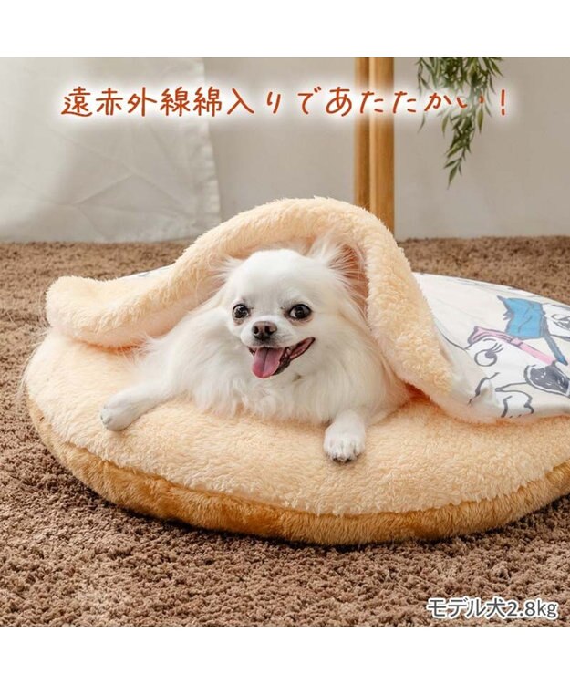 PET PARADISE スヌーピー 遠赤外線 くつろぎマット 《兄弟柄》 S ベージュ