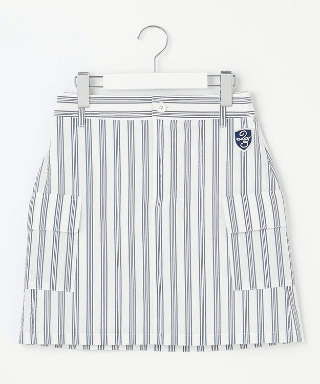 23区GOLF 【WOMEN】【ストレッチ】サッカープリント スカート ホワイト系1