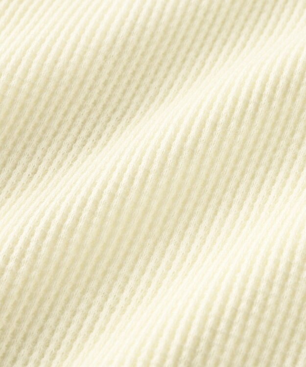 MIKI HOUSE HOT BISCUITS 【70-110cm】 顔ドン ワッフル素材 パーカー アイボリー