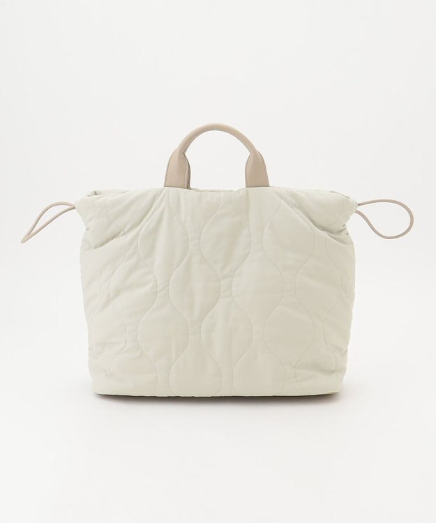 自由区 パディングキルトドロスト バッグ ライトベージュ