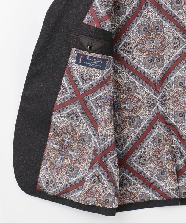 JOSEPH ABBOUD 【キングサイズ・ソフト/JAPANファブリック/LIBERTY柄裏地】ムリネフランネル ジャケット グレー系