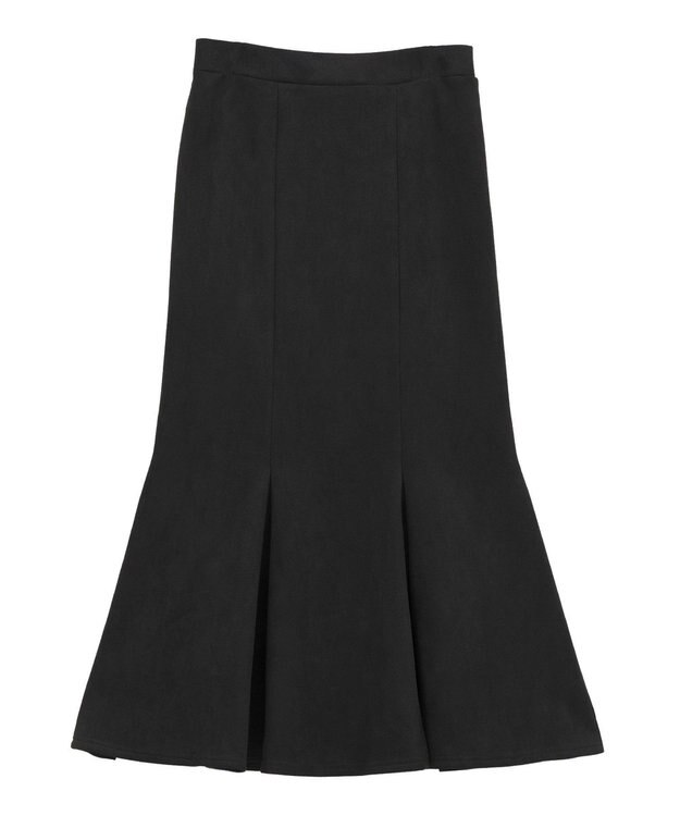Green Parks なめらかタッチスウェード調マーメイドスカート Black