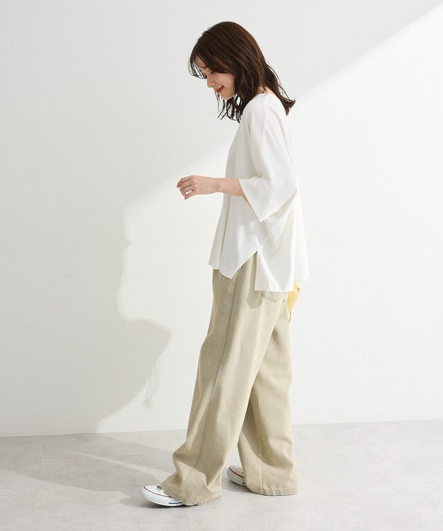 Green Parks 冷やっとすずやかドルマンプルオーバー Off White