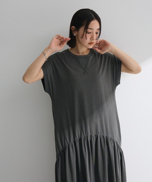 Green Parks ・ＳＵＧＡＲ　ＳＰＯＯＮ　フレンチギャザーカットワンヒ Charcoal Gray