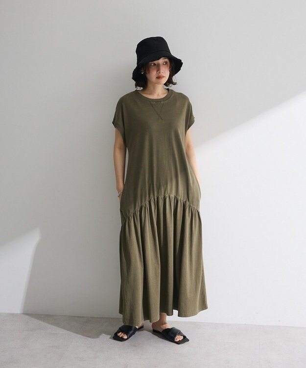 Green Parks ・ＳＵＧＡＲ　ＳＰＯＯＮ　フレンチギャザーカットワンヒ Khaki