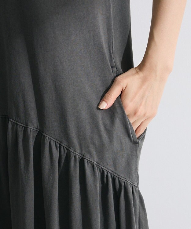 Green Parks ・ＳＵＧＡＲ　ＳＰＯＯＮ　フレンチギャザーカットワンヒ Charcoal Gray