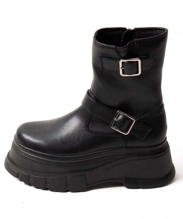 WEGO 厚底ボリュームエンジニアブーツ ブラック