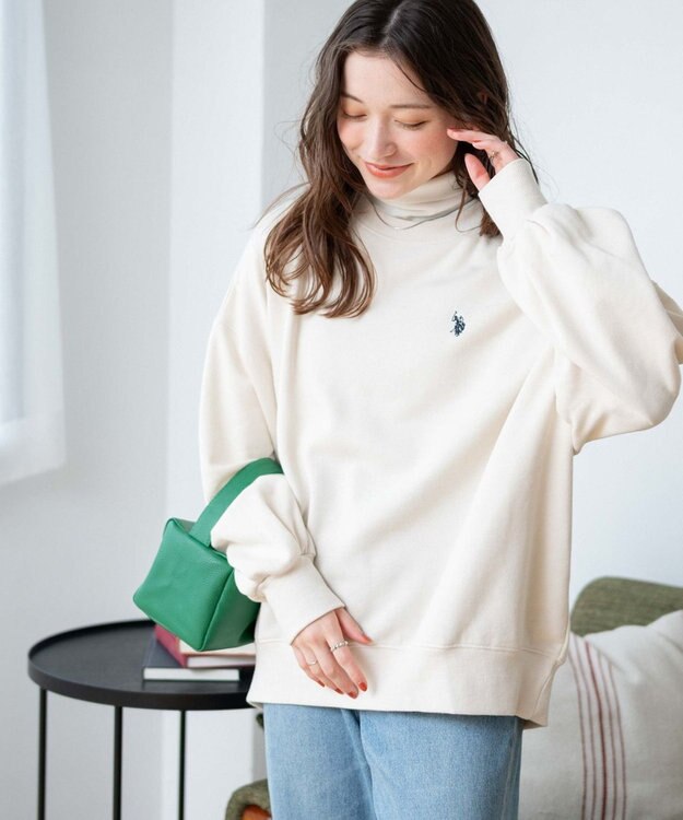 WEGO U.S. POLO ASSN.　だぼそでワンポイントスウェット ナチュラル