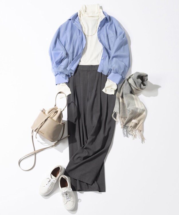 23区 スエード コンビ ドロスト バッグ ベージュ系