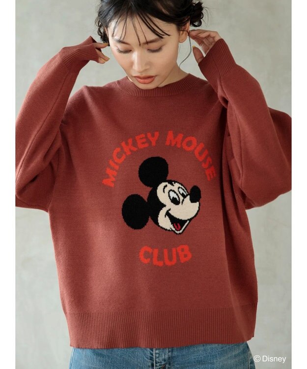 Green Parks ミッキーマウス・クラブ／ジャガードニット Orange
