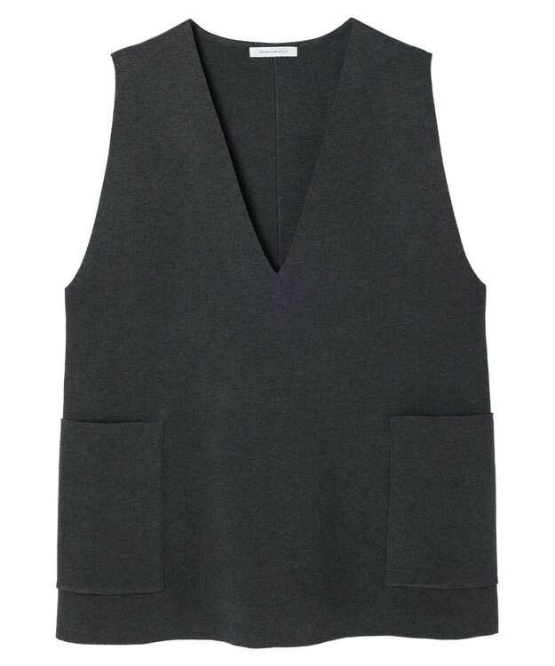 AMERICAN HOLIC ＶネックＷポケットニットベスト Gray Mixture