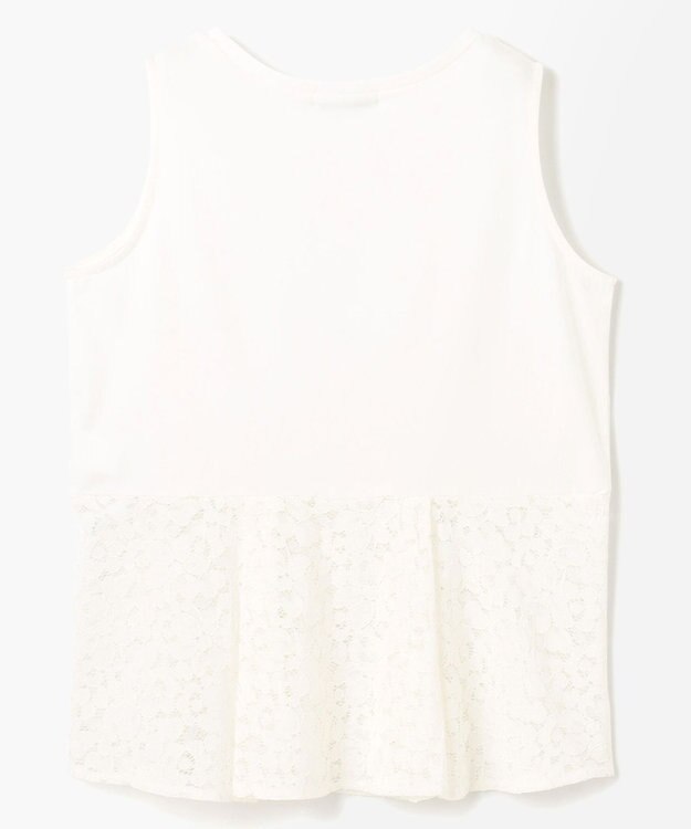 ANY L 【洗濯機可】タックヘムコンビインナー オフ/レース