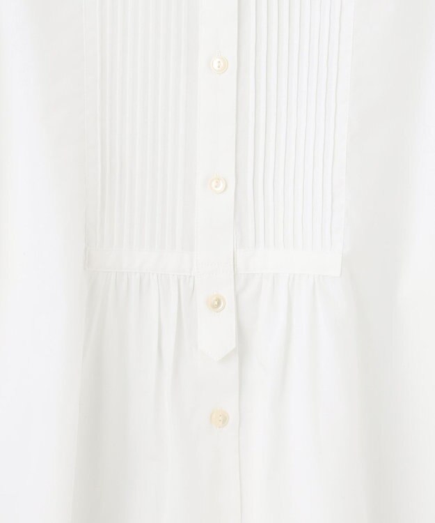 J.PRESS YORK STREET 【WOMEN】クレリックバンドドレス シャツ ホワイト系