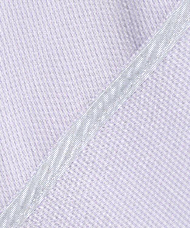 J.PRESS LADIES 【洗える】 BEZ VEGA ピンタック ストライプ ブラウス ふじ色系1