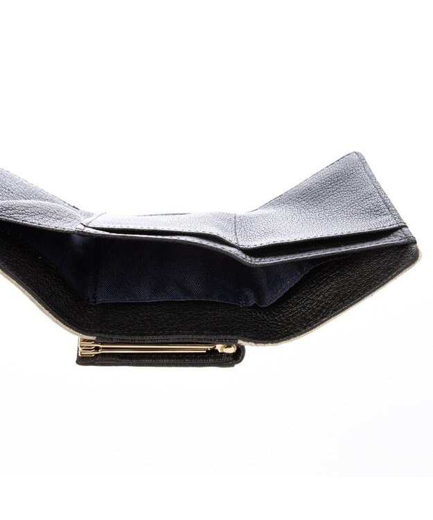 UNBILLION ペルケ perche / ハラコタイプチェック柄3つ折り財布 ブラックチェック