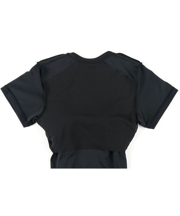 WACOAL 【一般医療機器】 リカバリーウェア 【＆RECOVERY】 ブラトップ カップ付きTシャツ 疲労回復 血行促進 筋肉のコリ改善 上向きのバストライン 3分袖 半袖 レディース CKC710 /ワコール ブラック