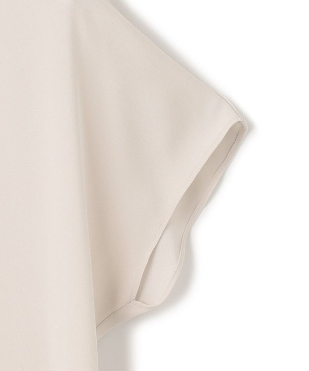 23区 【洗える】バックサテンアムンゼン パールボタン ブラウス ベージュ系