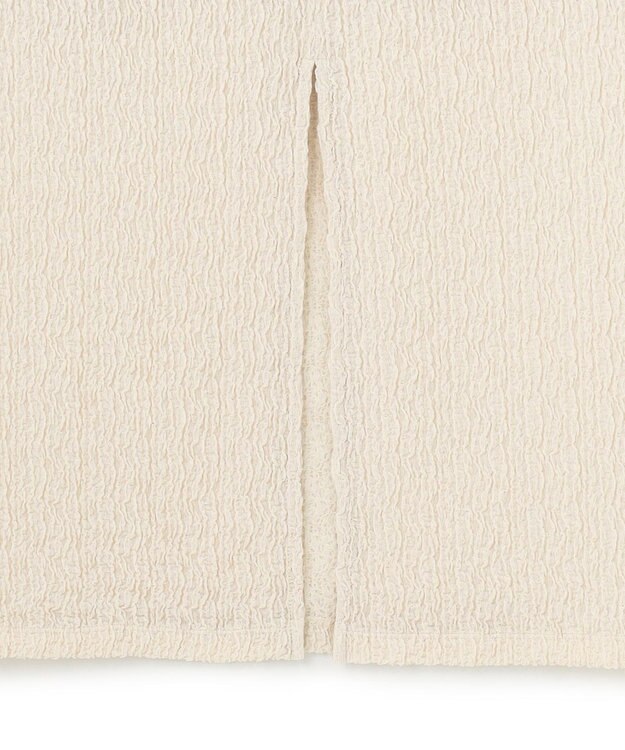 uncrave 【洗濯機洗い可】シャーリングレース スカート（uncrave WHITE） エクリュ