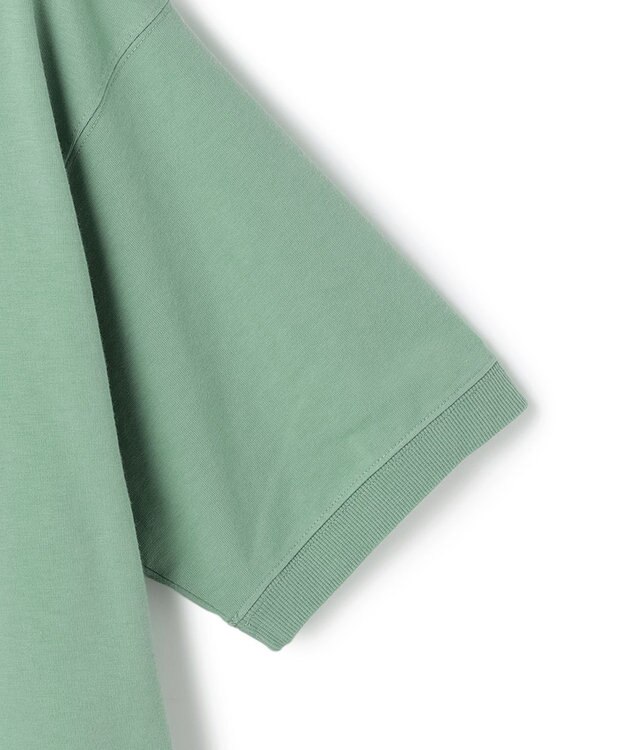 J.PRESS YORK STREET 【UNISEX】ブルドックプリント クルーネック Tシャツ ライトグリーン系