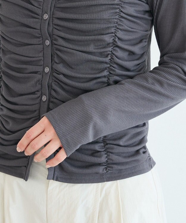 CRAFT STANDARD BOUTIQUE シャーリングカーディガン Gray Mixture