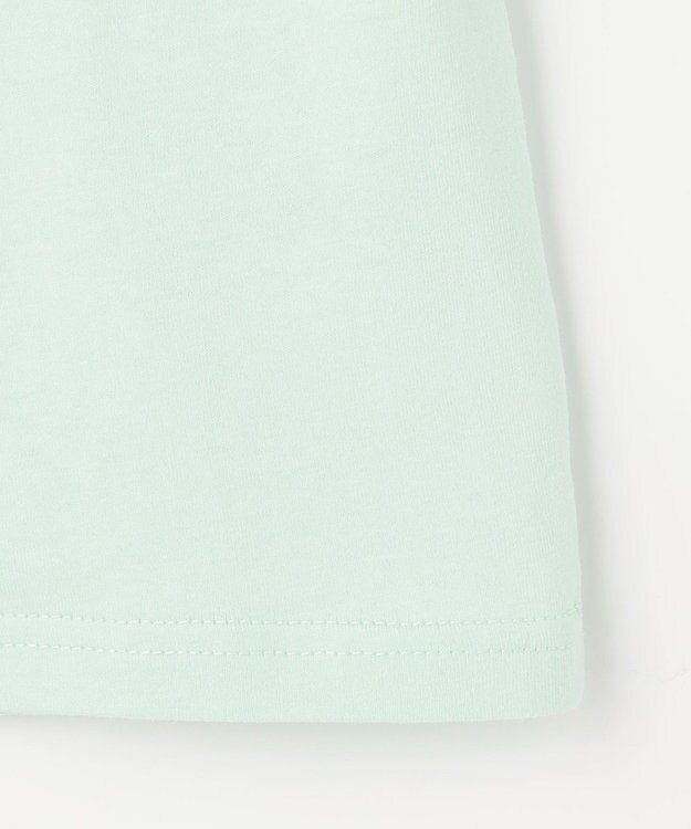 ANY KIDS 【綿100%】ドロップショルダー アニマルプリントTシャツ ミント×イヌ