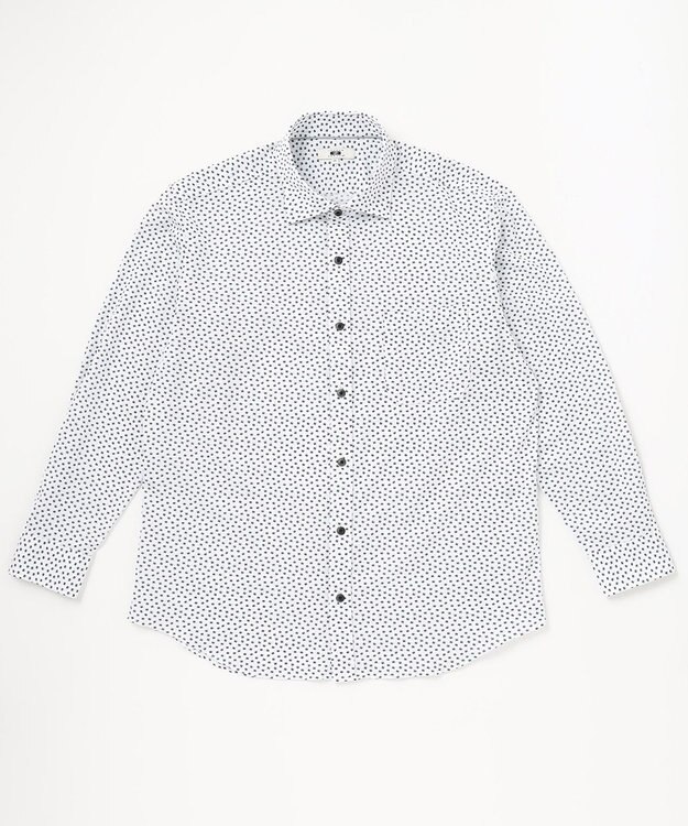 JOSEPH ABBOUD 【キングサイズ】ストレッチ コンパクトジャージープリント シャツ サックスブルー系5