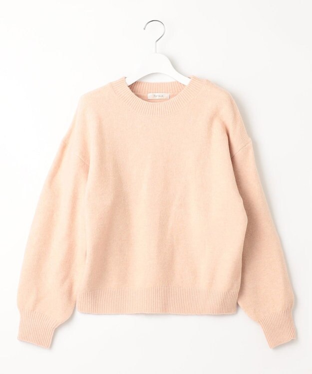 Feroux 【洗える】クルーネックニット プルオーバー ピンク系