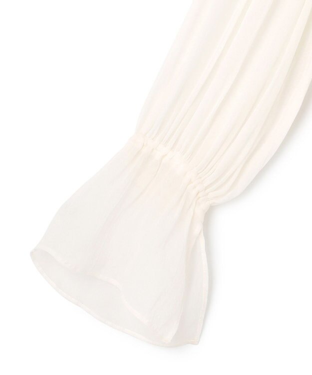 GRACE CONTINENTAL フラワー刺繍ギャザートップ ホワイト