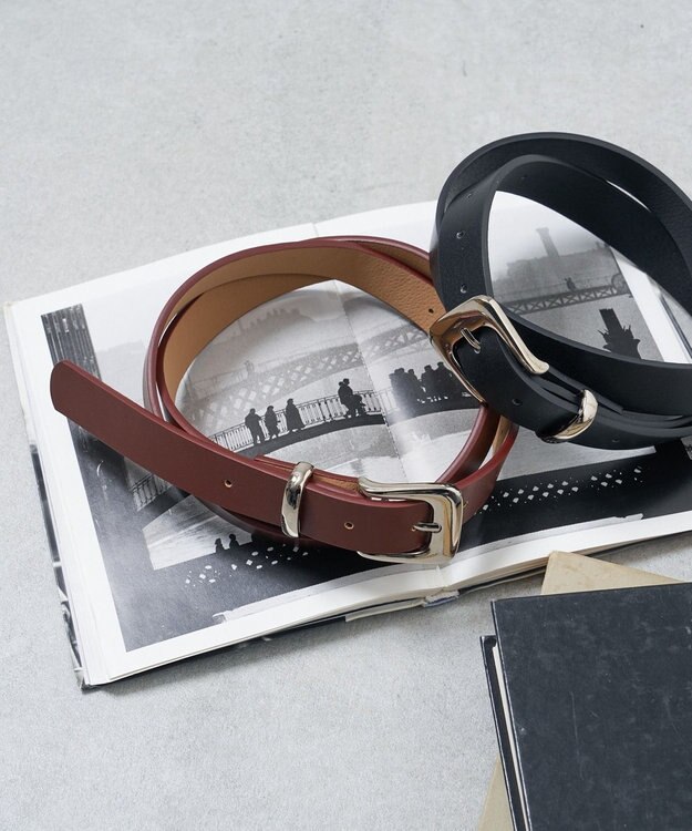 WEGO Lプレーン細ベルト ブラウン