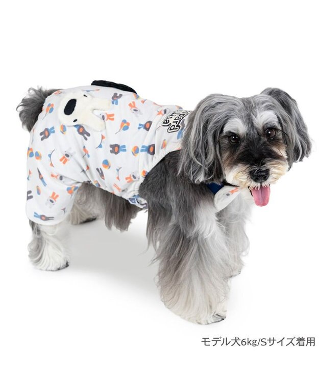 PET PARADISE リサとガスパール サロペット 《二人飛び柄》 小型犬 ホワイト