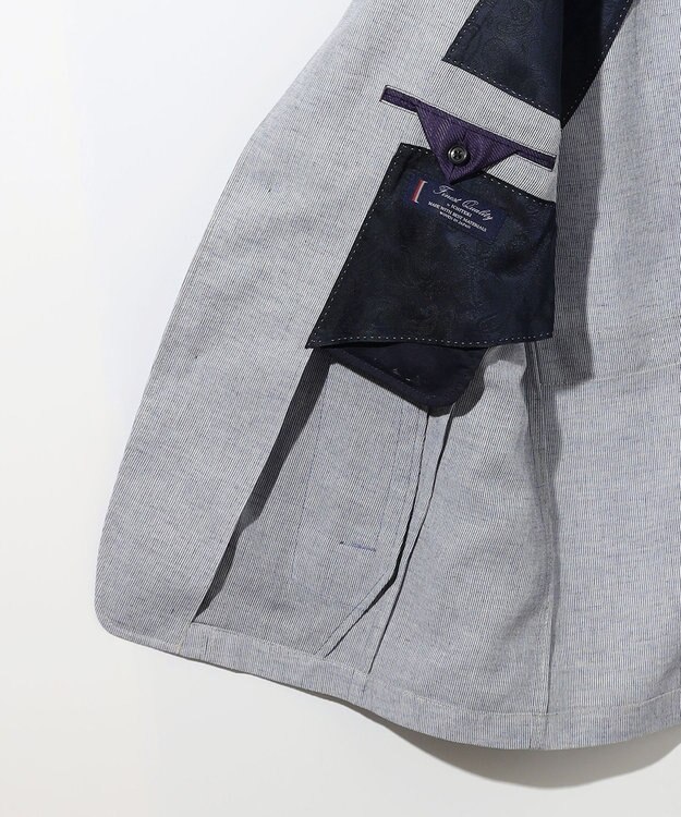 JOSEPH ABBOUD 【JAPANファブリック/清涼/軽量】 クールコードレーン ブルゾン パープル系