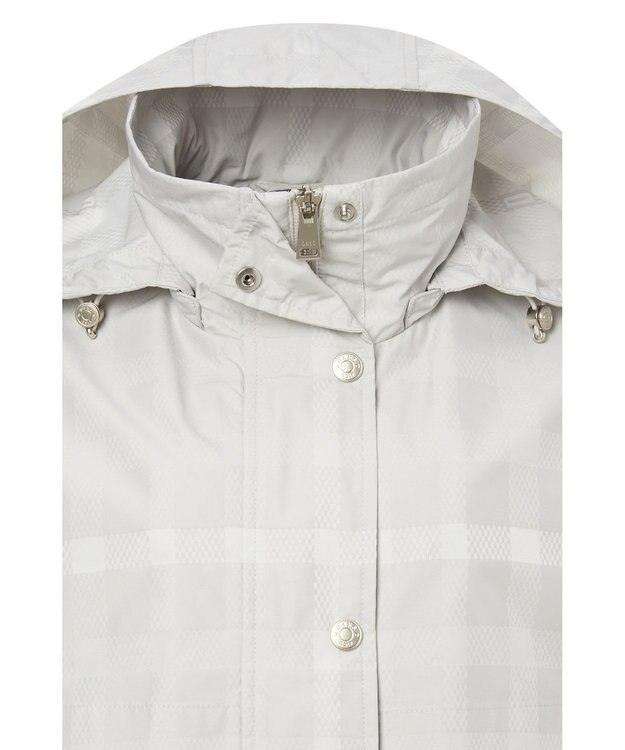 DAKS シグネチャーチェック ジャカードサファリブルゾン ライトグレー