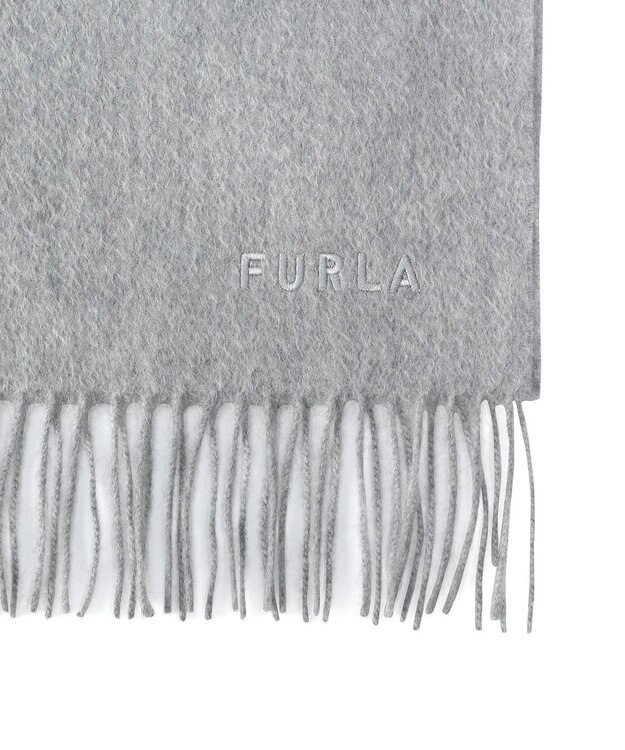 MOONBAT FURLA カシミヤ100%マフラー/幅30cm グレー